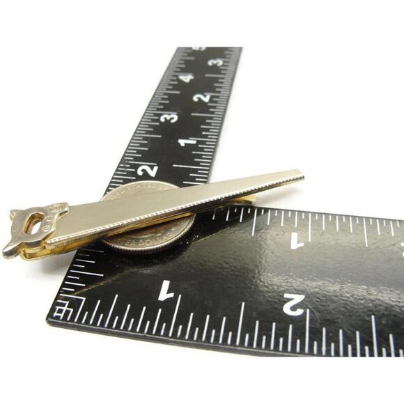 2 3/4" Hand Saw Silver Tone & Gold Tone Vintage Neck Tie Bar / Clip - Picture 9 of 13